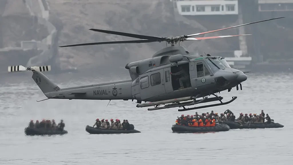 Marinos de Perú, Estados Unidos y Chile participan en simulacro de rescate por El Niño en Ancón