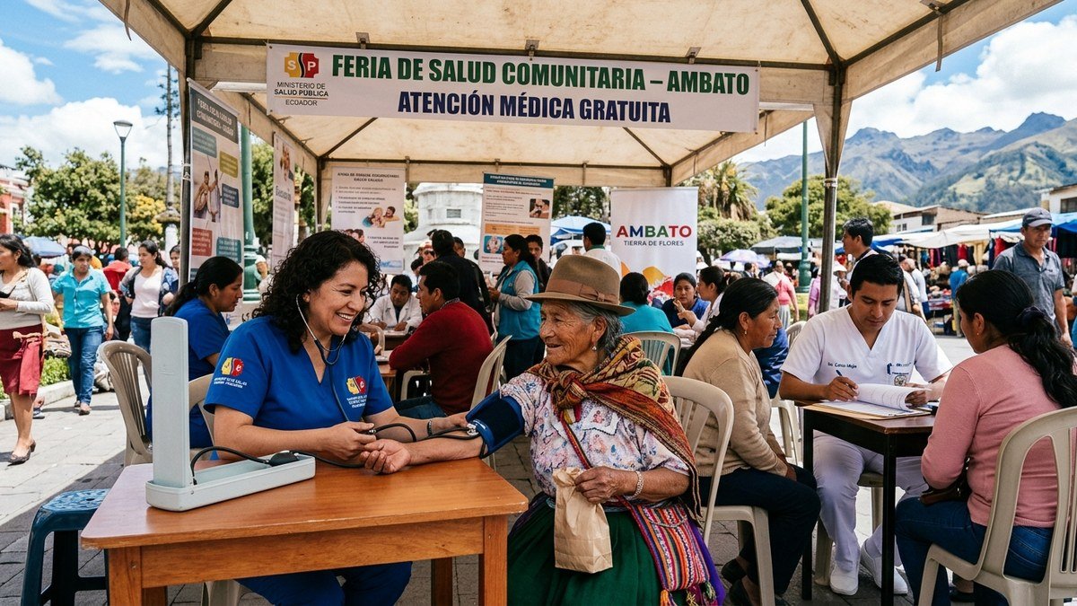 Atención médica gratuita en siete sectores de Ambato beneficia a familias vulnerables