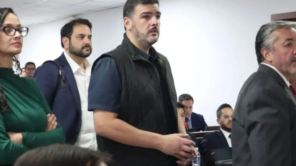El alcalde de Guayaquil Aquiles Álvarez en una audiencia judicial