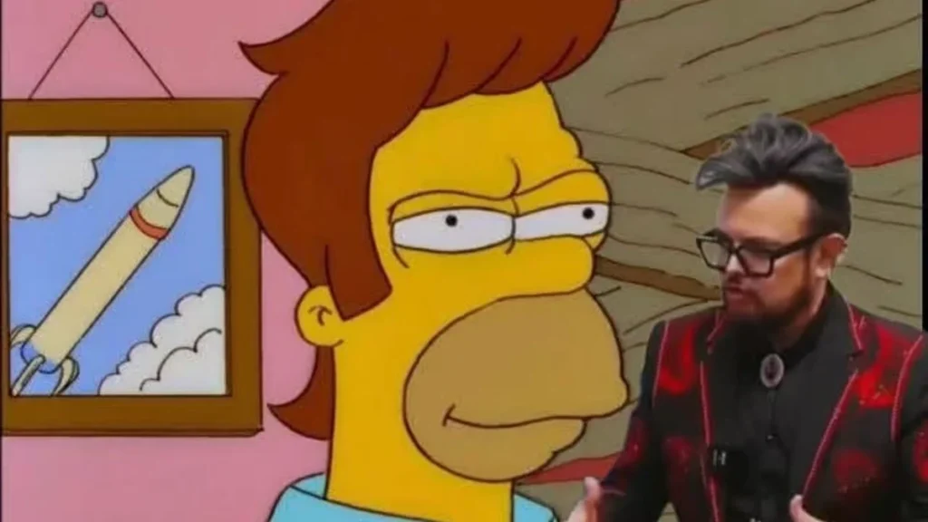 Los Simpson, referencia al capítulo La peluca diabólica de 1998