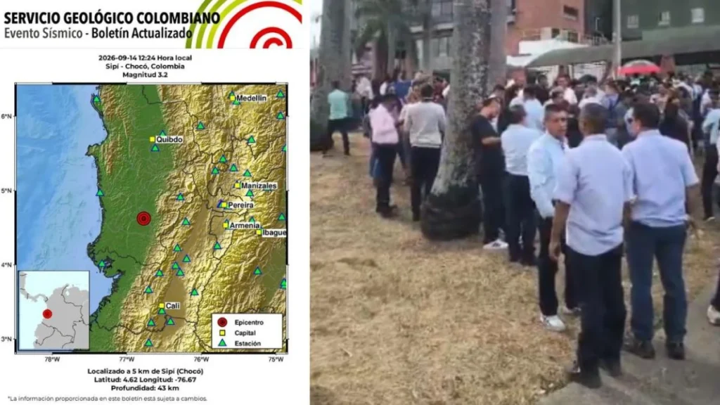 Evacuación de edificios en Cali tras secuencia de sismos en el Chocó Colombia