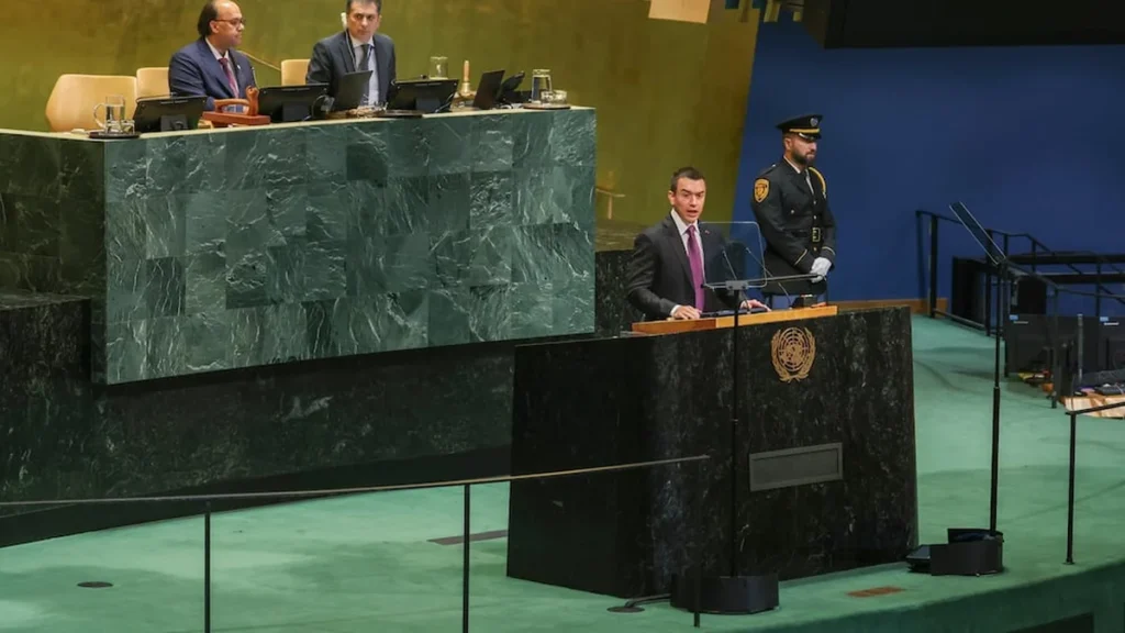 Daniel Noboa en la 81 Asamblea General de las Naciones Unidas en Nueva York