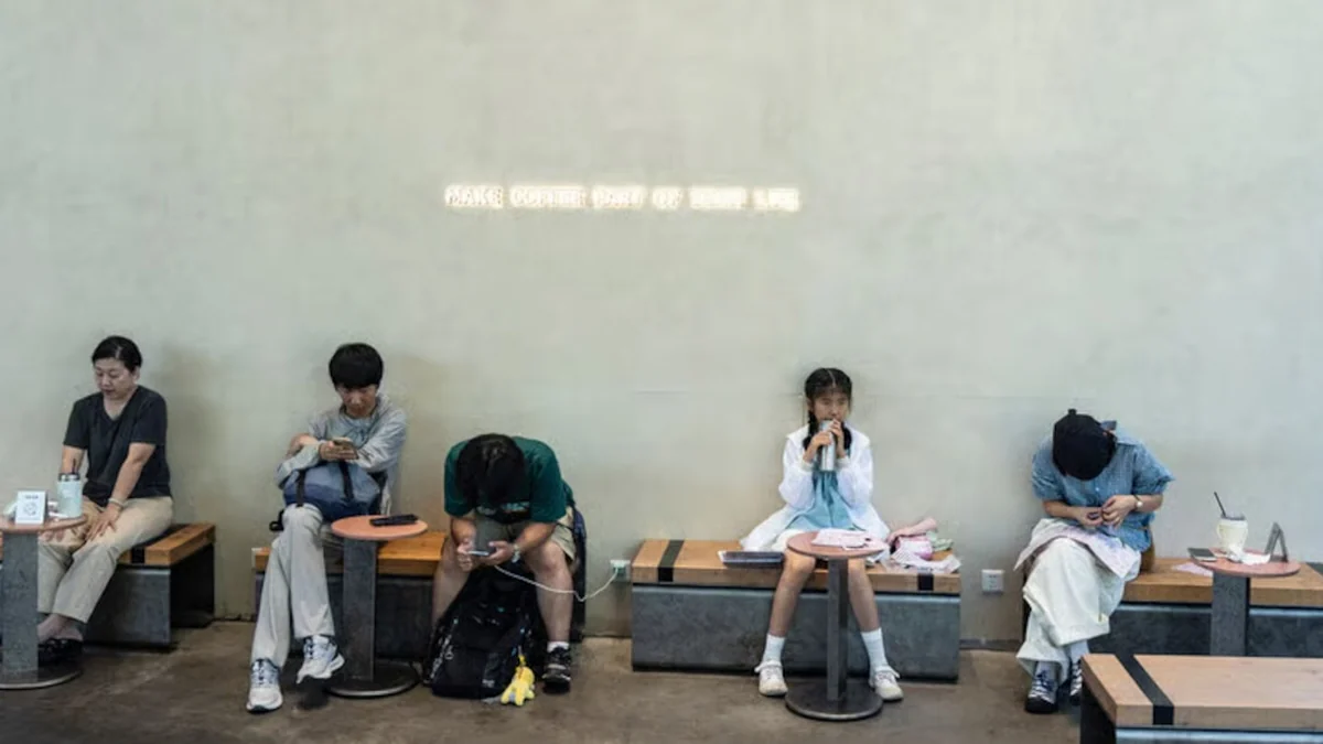 Jóvenes graduados universitarios afectados por el desempleo juvenil en China durante feria de trabajo