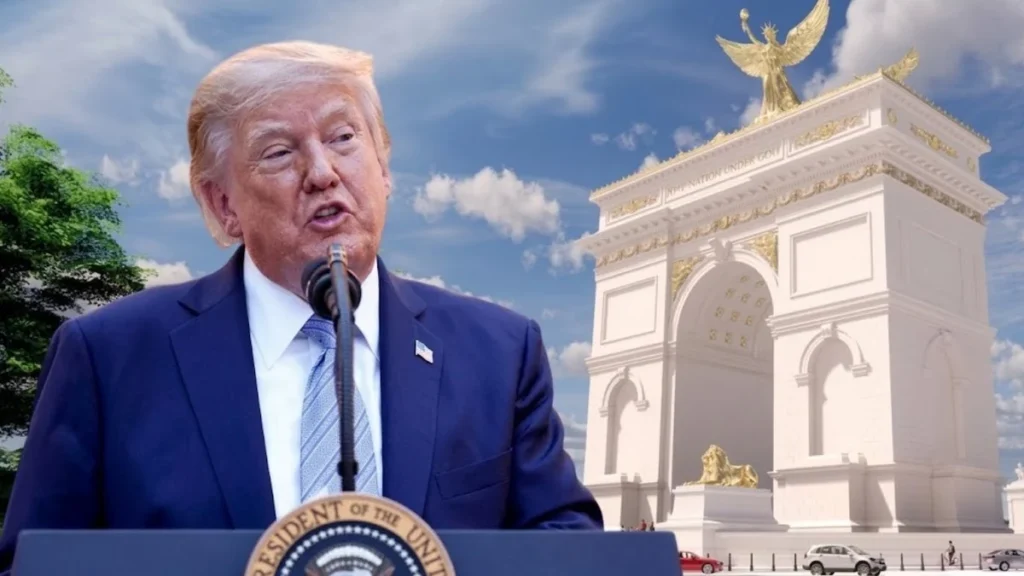 Donald Trump presenta el proyecto del arco del triunfo militar