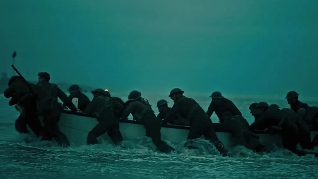 Escena de las películas bélicas destacada en Dunkerque de Nolan