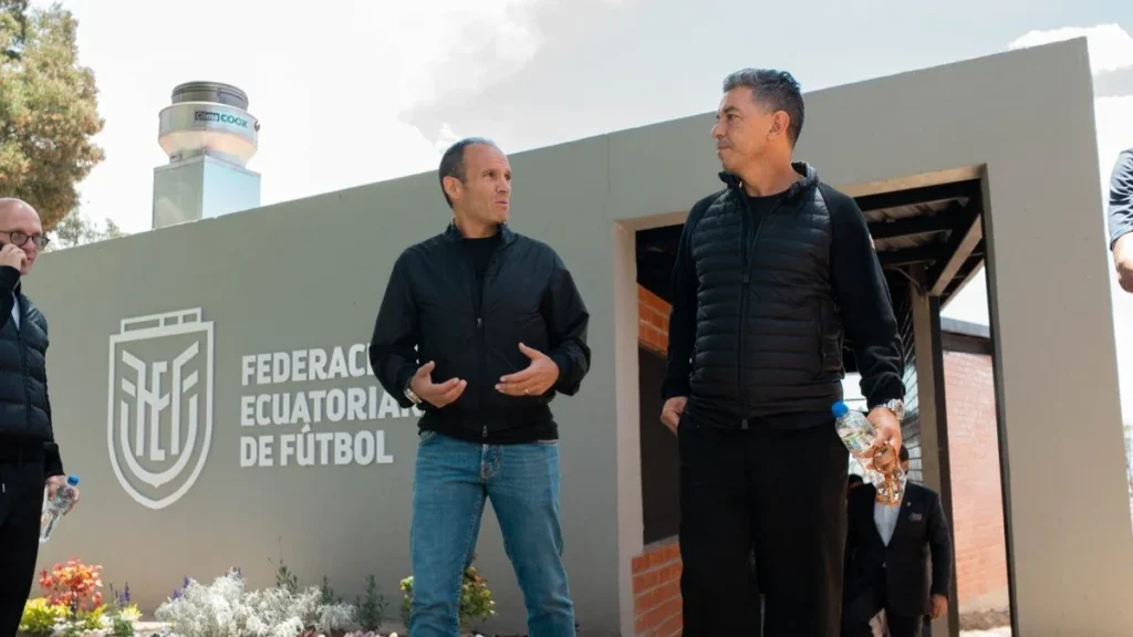 Marcelo Gallardo presentado por Francisco Egas como nuevo director técnico de la Selección de Ecuador