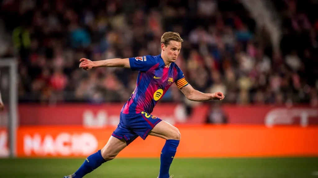 Frenkie de Jong en los entrenamientos del FC Barcelona