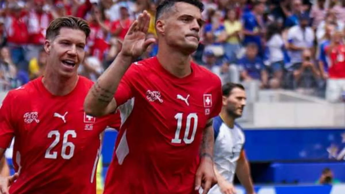 Granit Xhaka durante un partido con la selección de Suiza