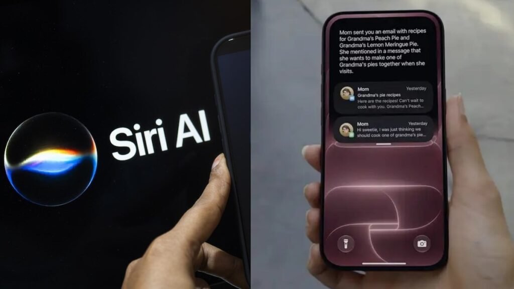 Asistente Siri con inteligencia artificial en la pantalla del nuevo iPhone 18