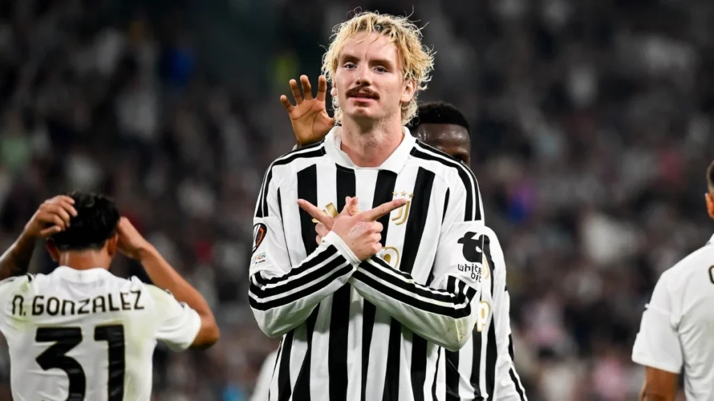 Jugadores de la Juventus celebran un gol ante el NEC Nijmegen en la Europa League