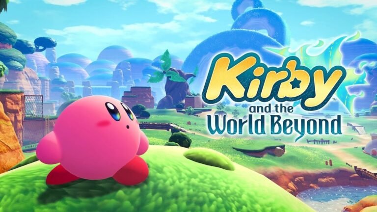 Arte oficial de Kirby and the World Beyond para la consola Nintendo Switch 2