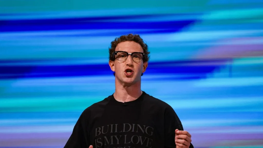 Mark Zuckerberg en el escenario de la conferencia tecnológica Meta Connect