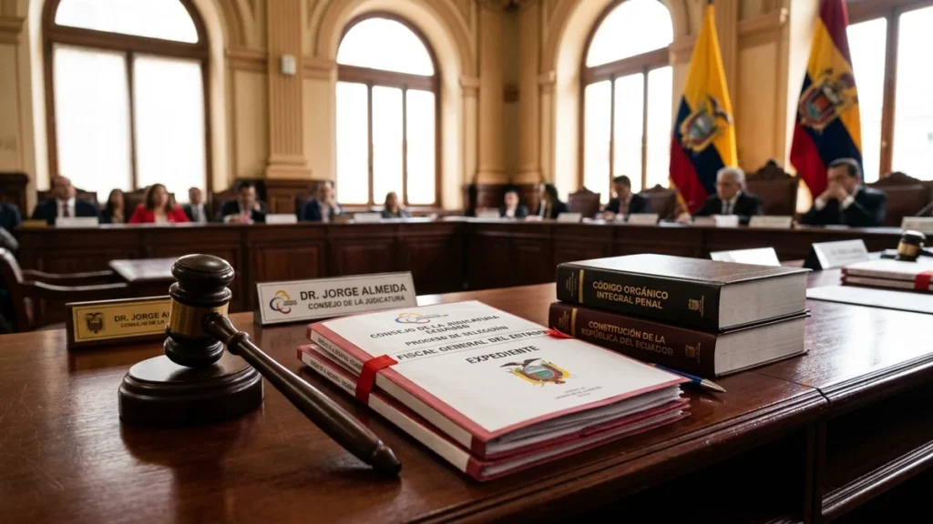 Mesa de audiencias del concurso para designar al nuevo Fiscal General
