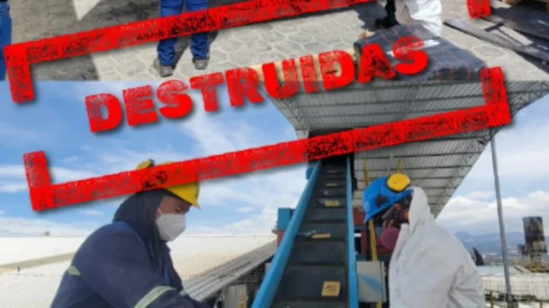 Proceso de destrucción de droga incautada por el Ministerio del Interior