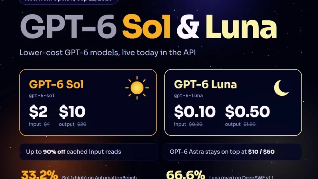 Presentación de los modelos GPT-6 Sol y GPT-6 Luna de OpenAI