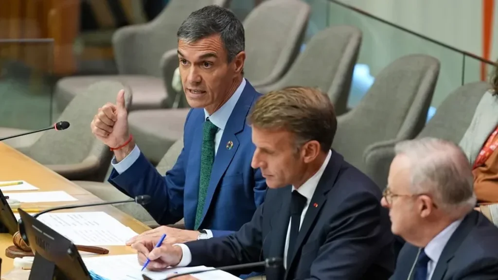 Pedro Sánchez interviene en un foro sobre IA y protección infantil en la ONU