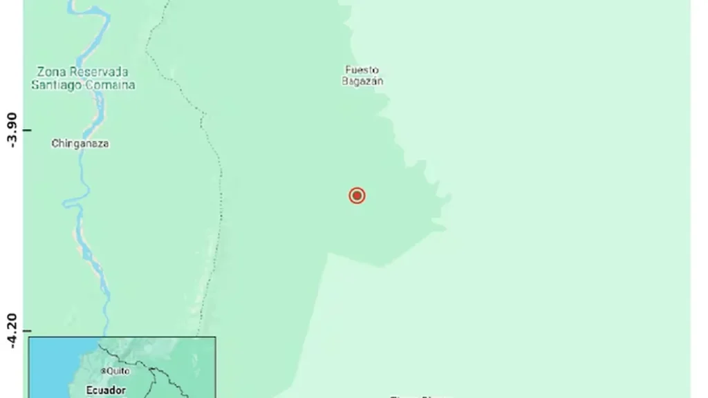 Mapa sísmico del Instituto Geofísico de Ecuador