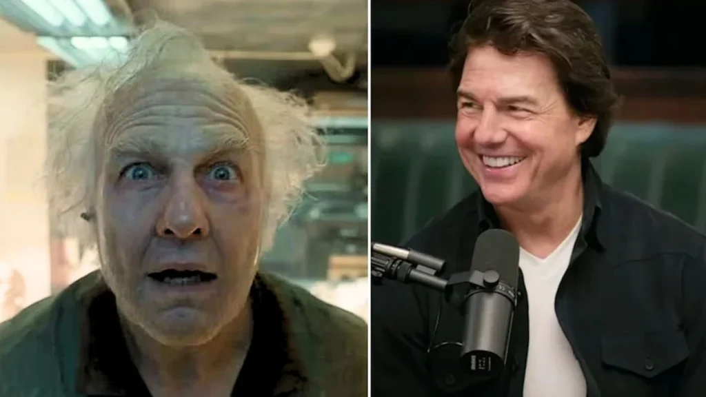 Tom Cruise en la transformación protésica para su personaje Digger Rockwell