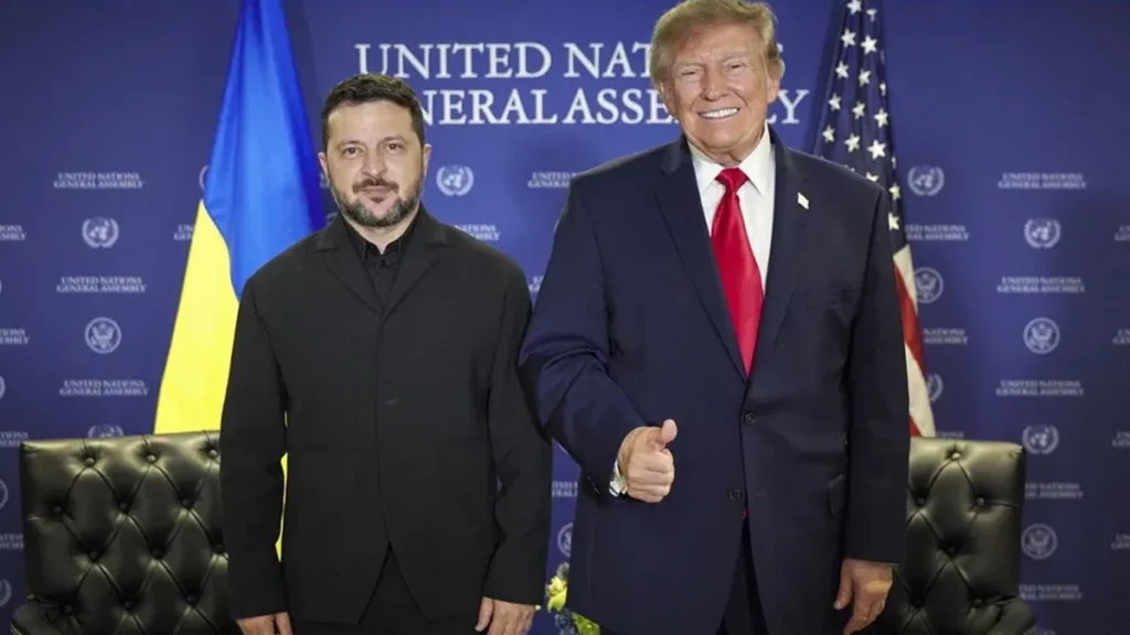 Zelenski y Trump durante una reunión bilateral en Nueva York