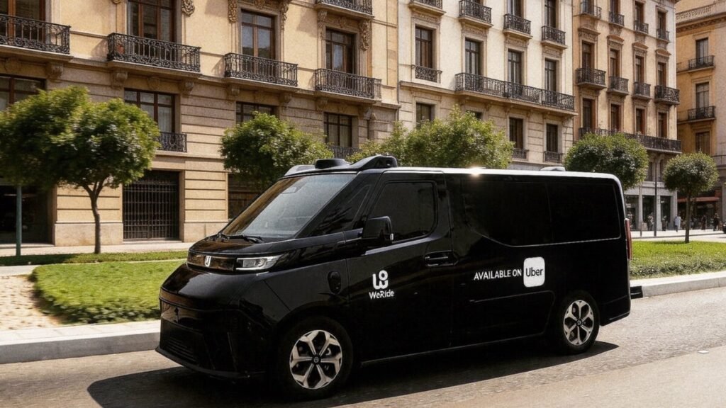 Vehículo autónomo de Uber y WeRide para Madrid