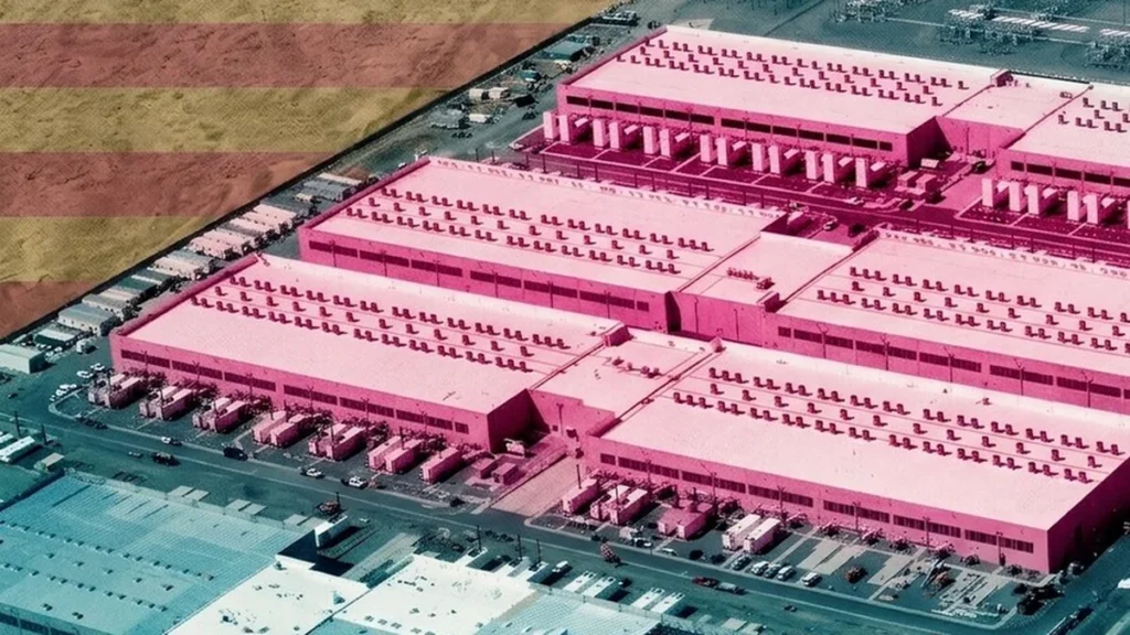 Servidores y pasillos de centros de datos de alta tecnología