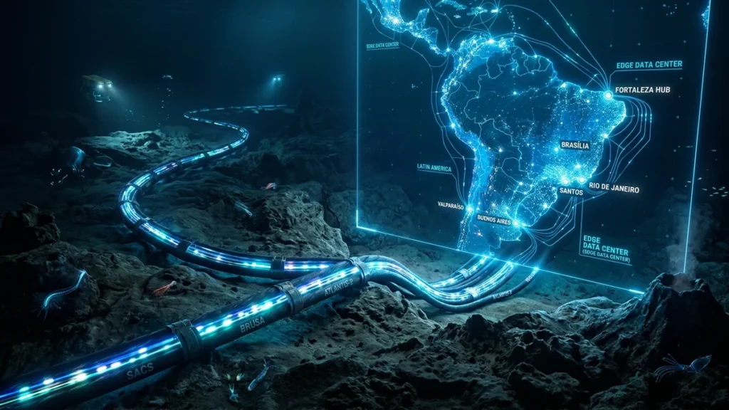 Infraestructura de cables submarinos y centros edge en América Latina