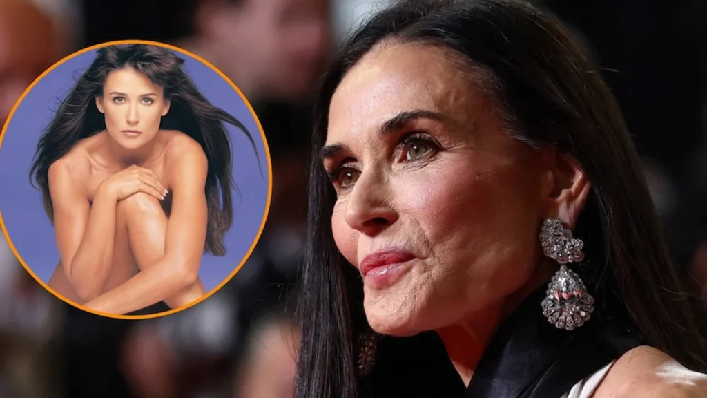 La actriz Demi Moore posando en la alfombra roja de los Inspiration Awards de Step Up