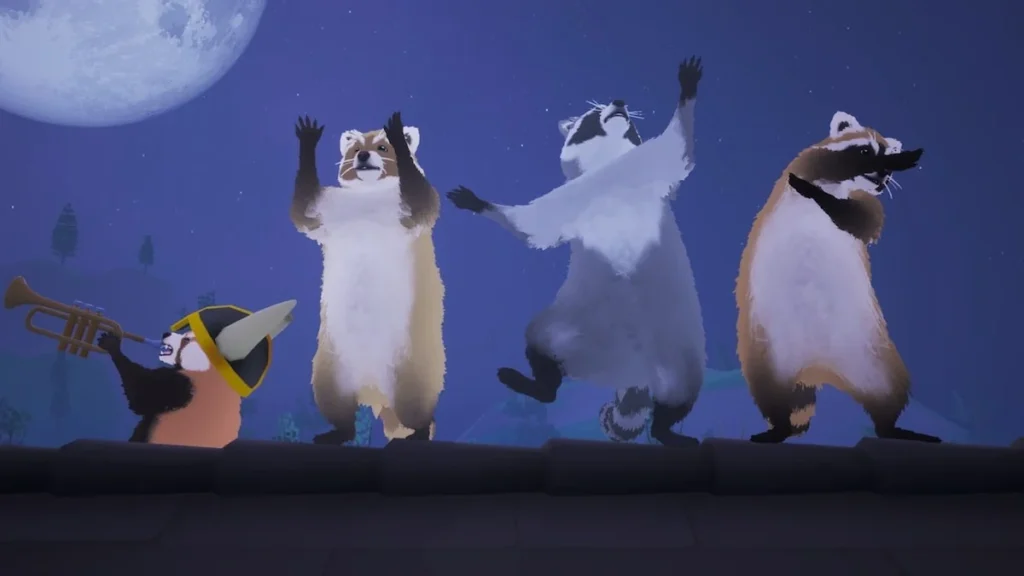 Captura de pantalla animada del videojuego Dumpster Gang con personajes callejeros.