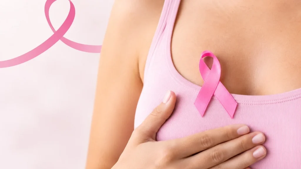 Lazo rosa símbolo de la lucha contra el cáncer de mama