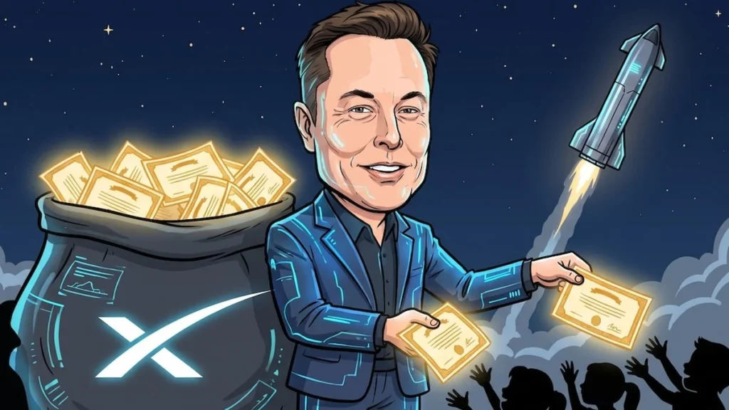Elon Musk durante anuncio tecnológico sobre acciones de SpaceX