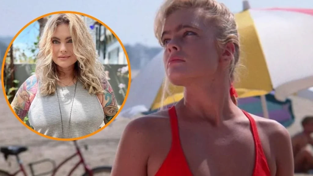 Actriz Erika Eleniak en sesión fotográfica contemporánea