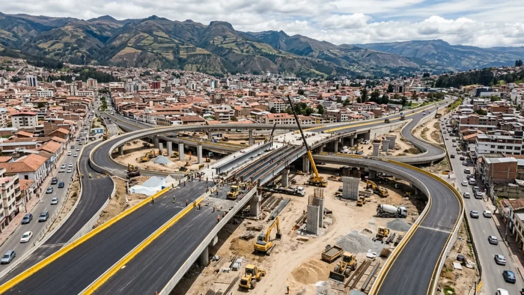 Diseño de infraestructura vial y puente elevado del intercambiador de Gapal en Cuenca
