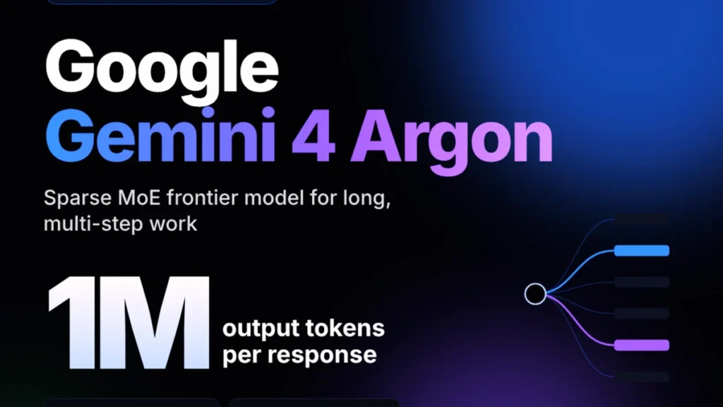 Representación visual del logotipo y arquitectura del modelo Google Gemini 4 Argon