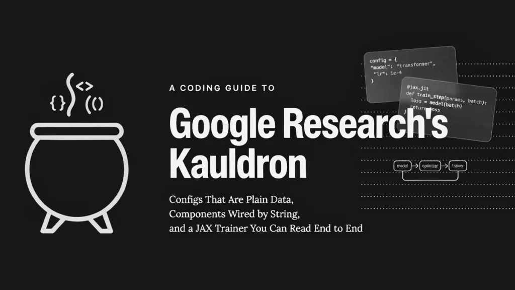 Estructura modular del entorno de experimentación Kauldron de Google Research