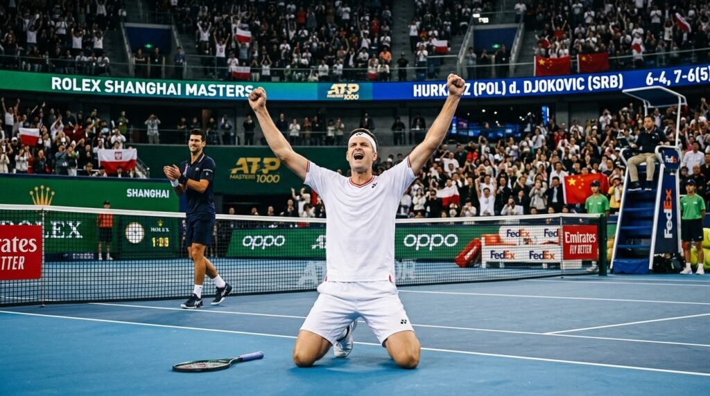 Hubert Hurkacz da el gran golpe al vencer a Novak Djokovic en el Masters 1000 de Shanghái 2026