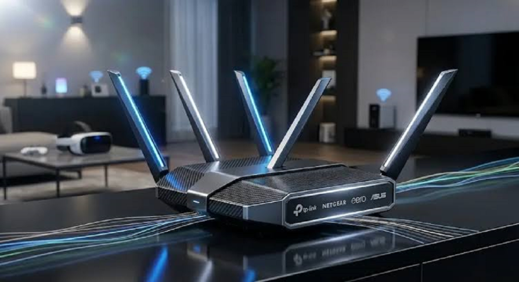 Router moderno de alta velocidad para hogares conectados
