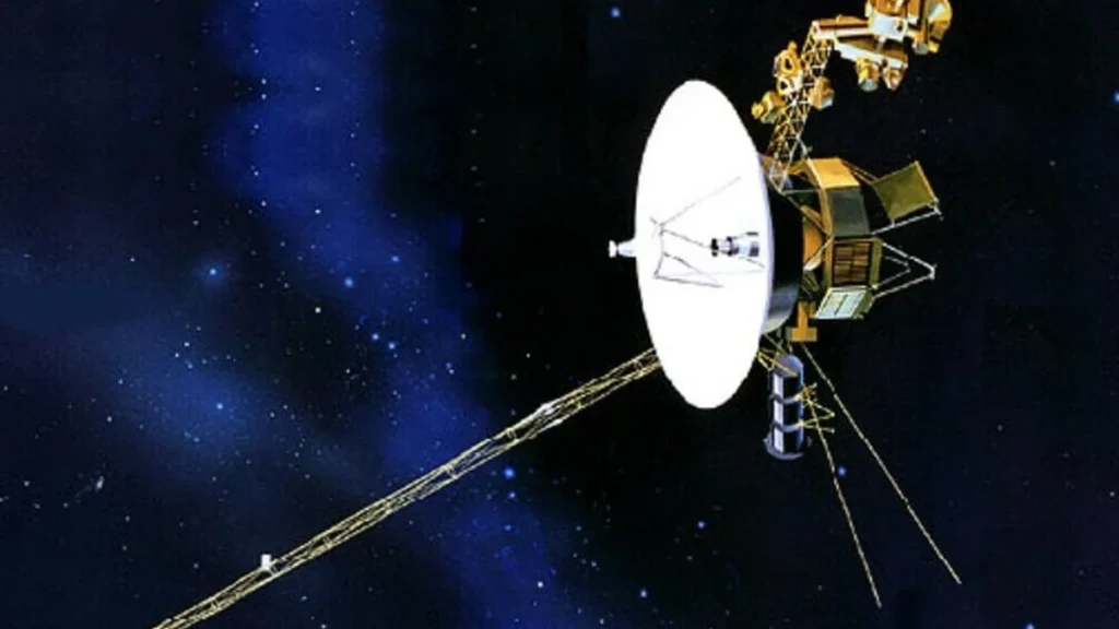Recreación artística de la sonda Voyager 1 en el espacio interestelar