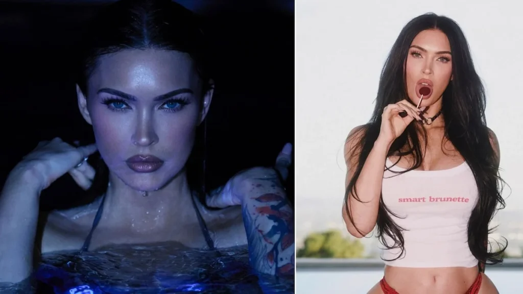 Megan Fox posando en evento de gala de la industria del cine de Hollywood