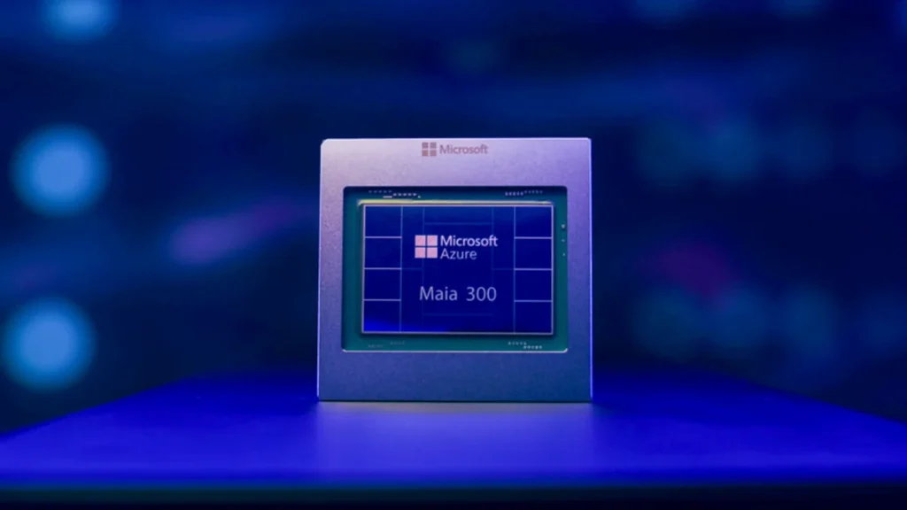 Procesador de silicio Maia 300 de Microsoft diseñado para computación de inteligencia artificial
