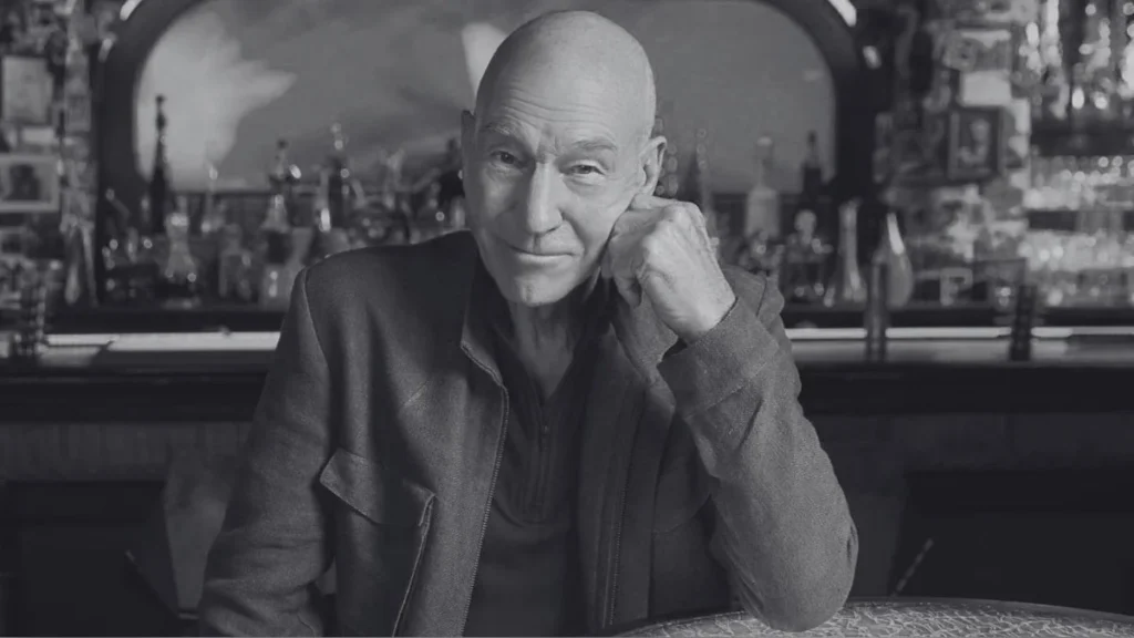 Retrato de Sir Patrick Stewart durante un homenaje a su carrera cinematográfica