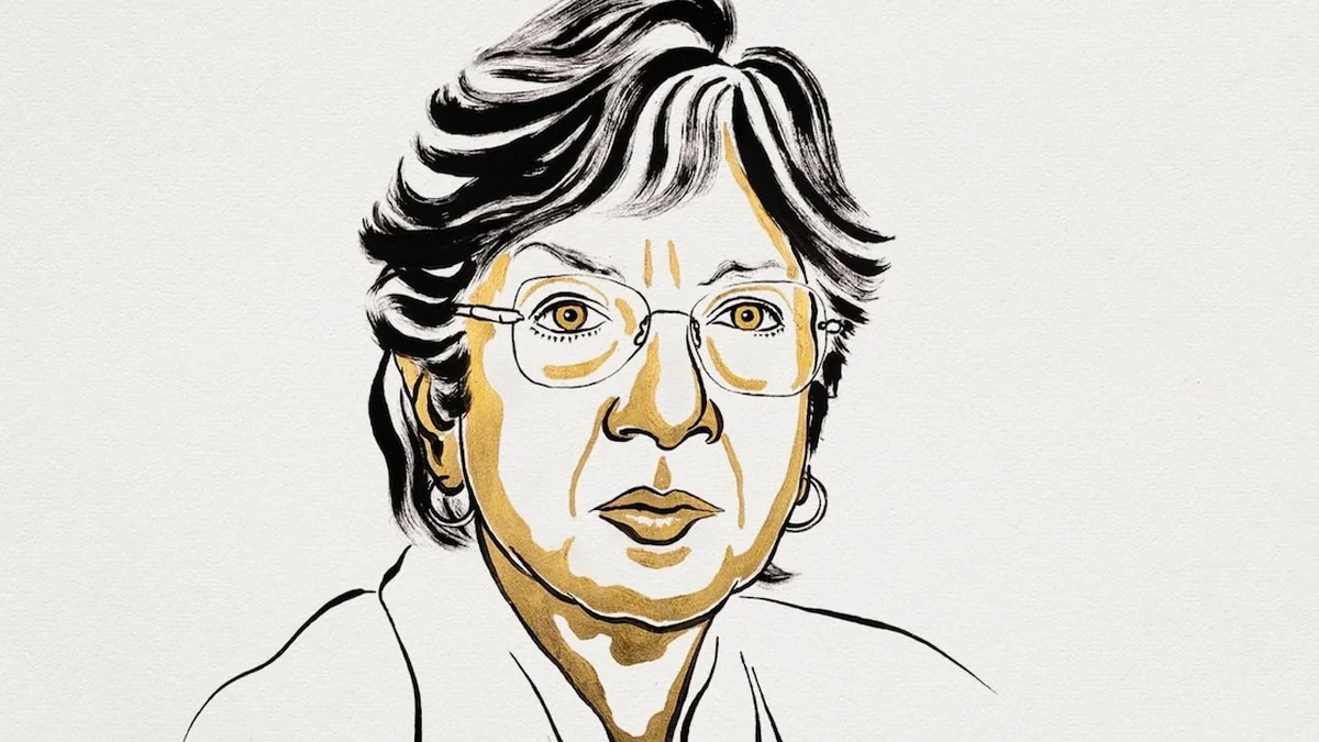 La jurista sudafricana Navanethem Pillay en el podio tras anunciarse el Premio Nobel de la Paz