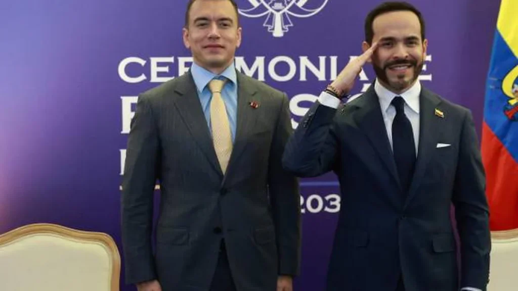 Presidente Daniel Noboa en declaraciones sobre seguridad binacional