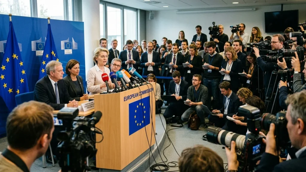Conferencia de prensa de la Comisión Europea sobre el memorando marítimo Turquía Libia