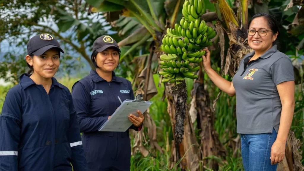 Estudiantes técnicos agropecuarios y jóvenes rurales en campo