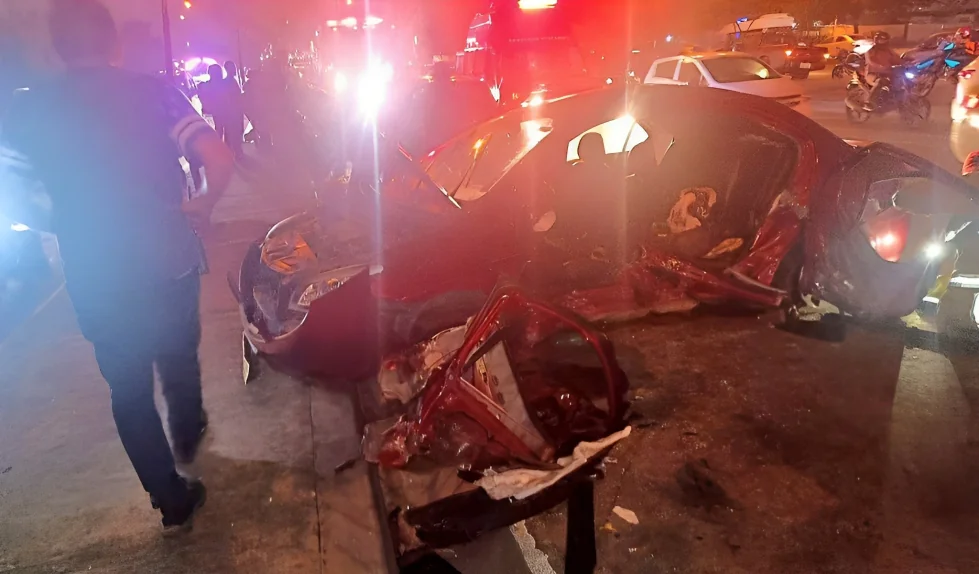 Choque en autopista Narcisa de Jesús