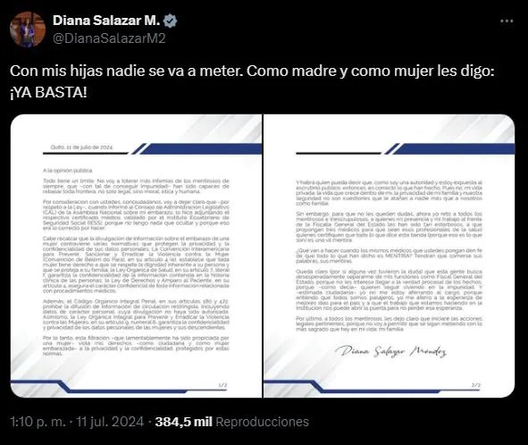 La Fiscalía investiga a Gissela Garzón por difundir información confidencial, iniciando un caso de alto perfil.