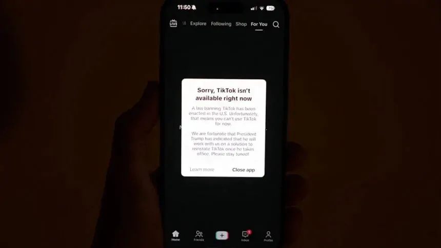 Red social TikTok vivió un fin de semana clave en EE.UU., con suspensión temporal y reactivación inmediata.