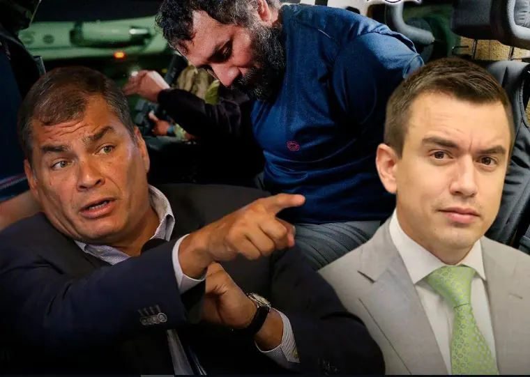 Rafael Correa critica celebración oficial por la recaptura de alias Fito en Ecuador