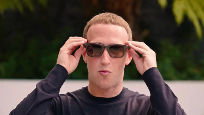 Prototipo de las gafas inteligentes de Meta y Oakley, diseñadas para uso deportivo extremo