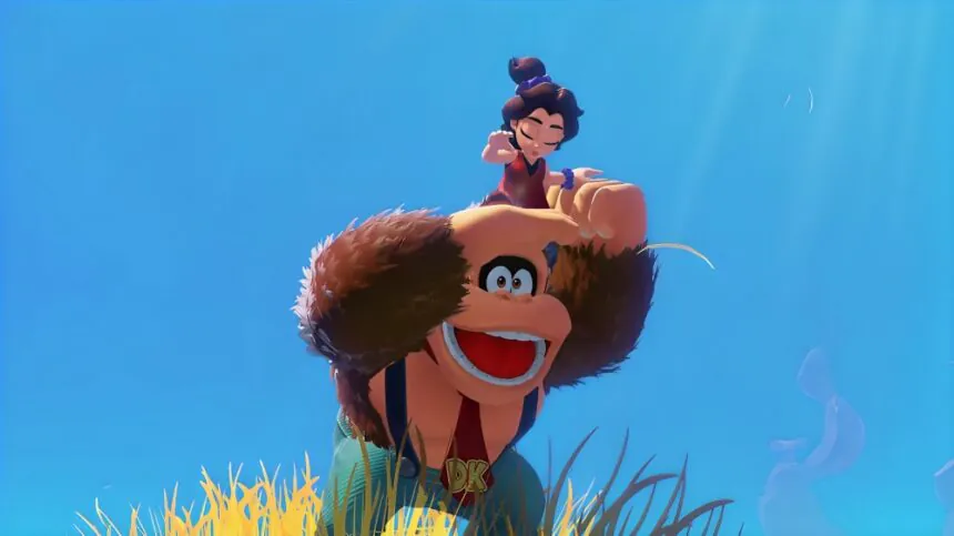 Pauline y Donkey Kong en una escena del nuevo juego Bananza para Switch 2.
